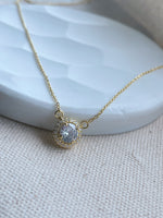 Round Halo Necklace