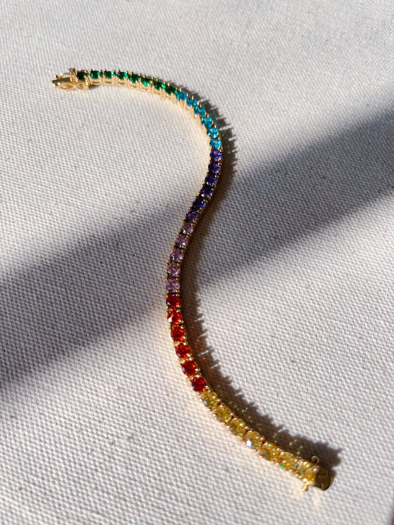 Rainbow Tennis Bracelet