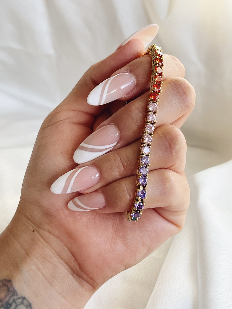 Rainbow Tennis Bracelet