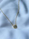 Round Halo Necklace